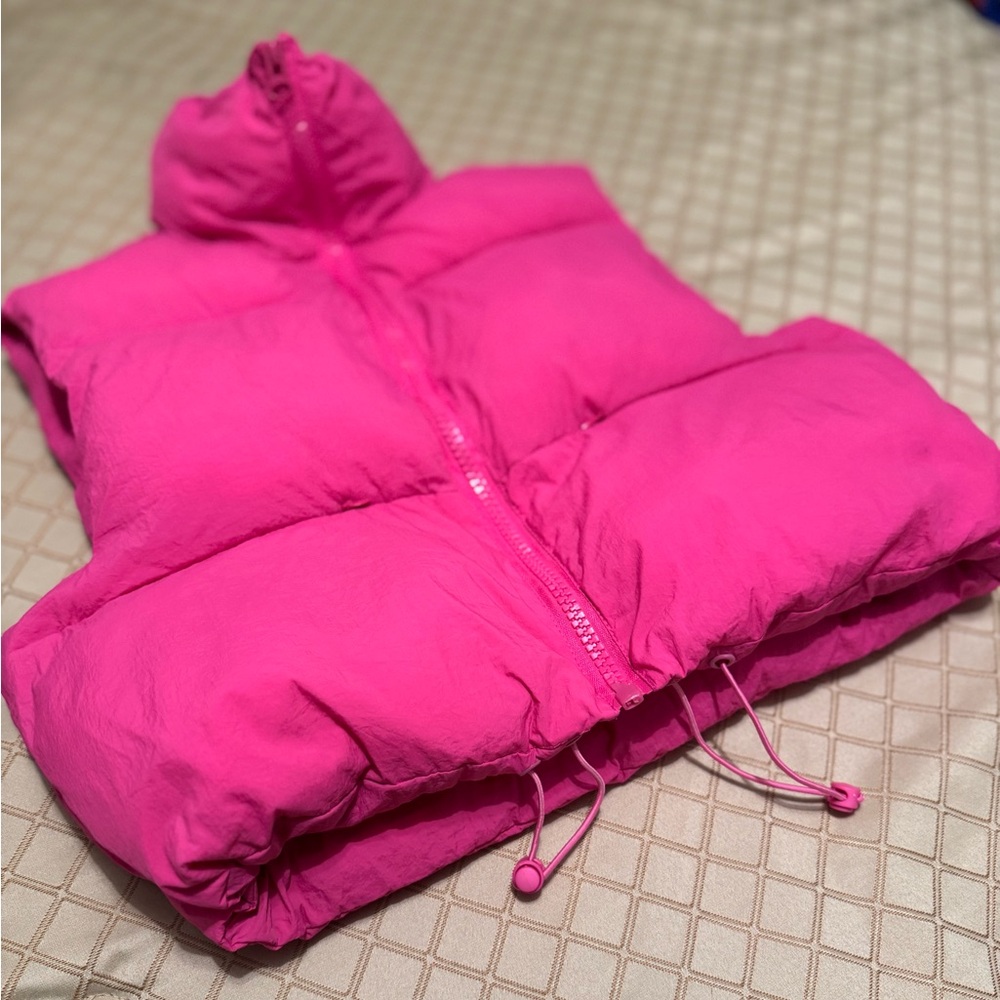 Pink small puffer vest